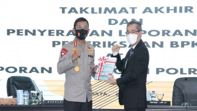 Kapolri Jenderal Polisi Idham Azis menerima predikat WTP dari BPK