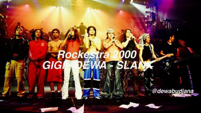 Konser Rockestra tahun 2000, kolaborasi megah DEWA, GIGI, Slank dan Erwin Gutawa