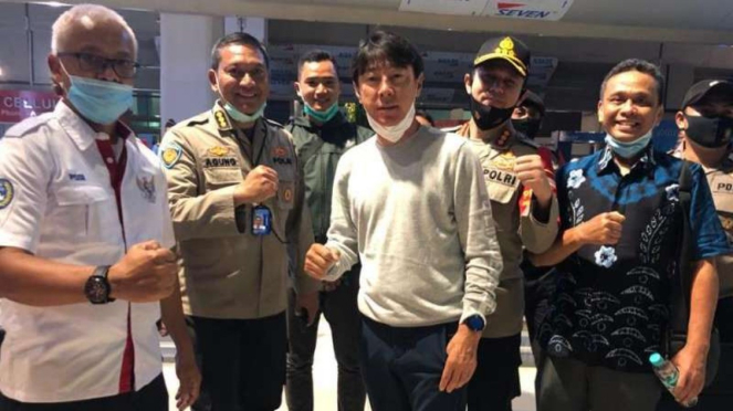 Pelatih Timnas Indonesia, Shin Tae-yong tiba di Jakarta