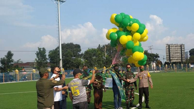 Ketum PSSI, Mochamad Iriawan dalam Peresmian Soccer Training Sabilulungan Si Jalak Harupat