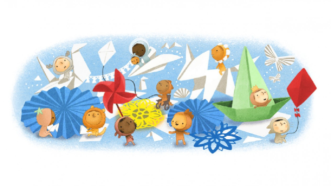 Hari Anak Nasional jadi Google Doodle
