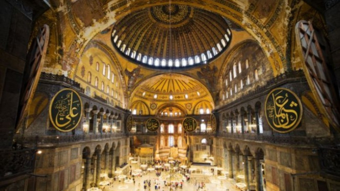 Hagia Sophia di Istanbul, Turki.