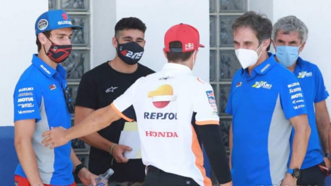 Pembalap Repsol Honda, Marc Marquez, kejutkan timnya di Jerez