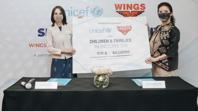 Penandatanganan MoU Wings Group Indonesia dengan UNICEF. 