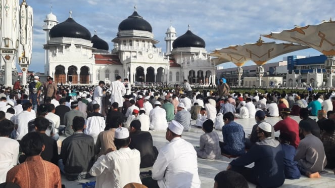 Jemaah salat Idul Adha di Aceh membludak (Foto ilustrasi)