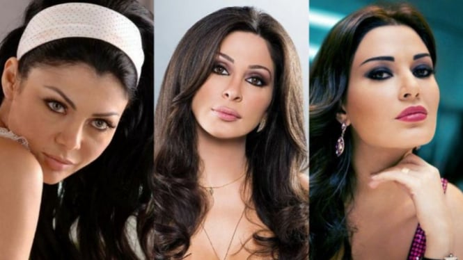 3 selebriti tercantik di Lebanon; Hayfa Wehbe, Elissar Zakaria, Cyrine Abdelnour