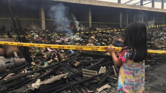 Kebakaran di Pasar Timbul Tomang menghanguskan 190 Lapak Semi Permanan
