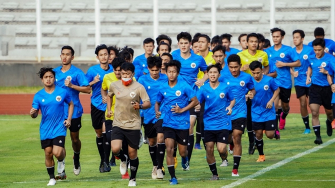 Elkan Baggott menjalani latihan bersama Timnas Indonesia U-19