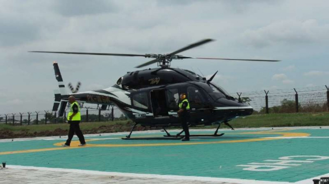 Landasan Helikopter komersial di Bandara Soetta.