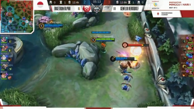 Bigetron Alpha vs Genflix Aerowold di pekan pertama MPL season 6