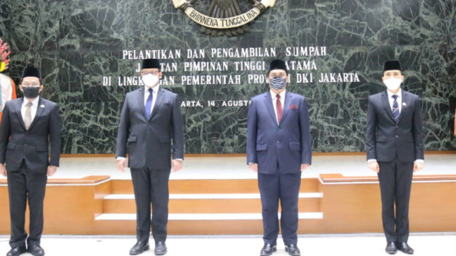 Gubernur DKI Anies Baswedan lantik dua pejabat baru Pemprov DKI