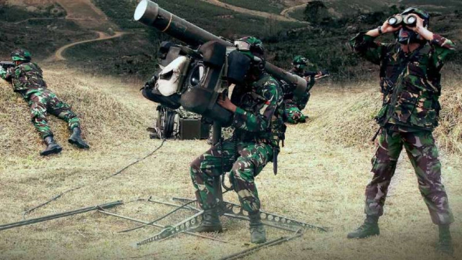 VIVA Militer: Rudal Pertahanan Pusat Kesenjataan Artileri Pertahanan Udara TNI.