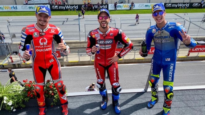 Pembalap yang merebut podium di MotoGP Austria