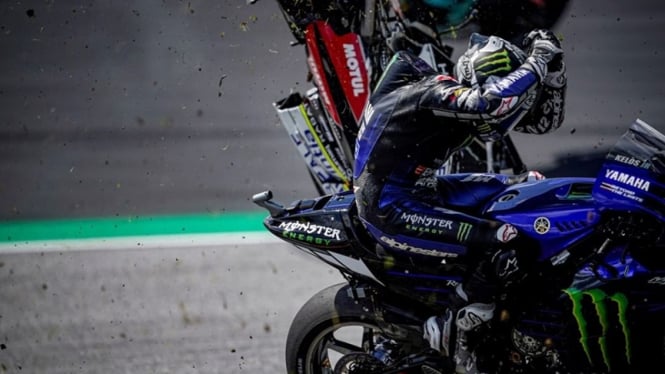 Pembalap Monster Yamaha, Maverick Vinales selamat dari kecelakaan MotoGP Austria