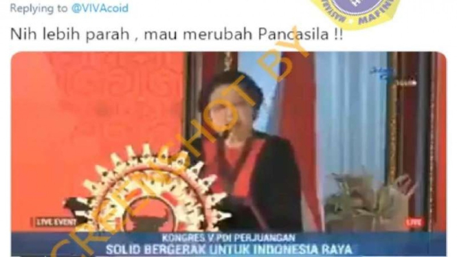 Hoax Megawati ingin mengubah Pancasila