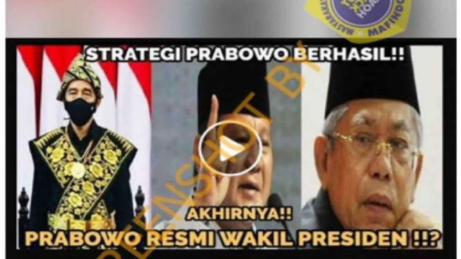 Hoax Prabowo jadi wakil presiden