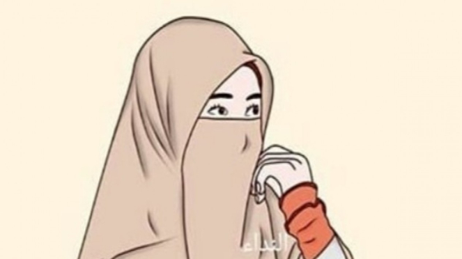 Ilustrasi kartun muslimah bercadar (Instgram/kartunmuslimah_bercadar)