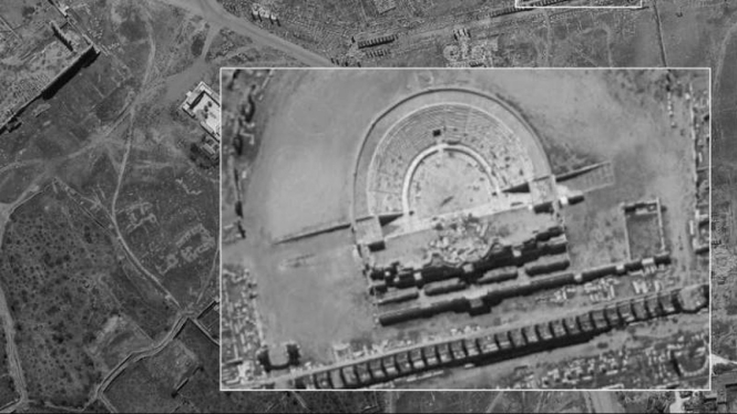 VIVA Militer: Foto situs Kaisar Romawi yang direkam satelit Ofek 16 Israel.