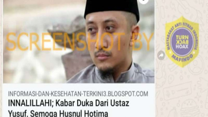 Hoax Ustaz Yusuf Mansur meninggal