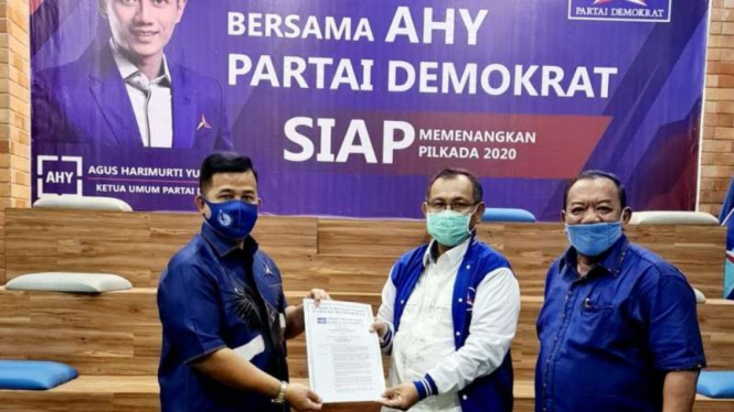 Pengurus DPD Demokrat Sumut sampaikan dukungan ke Akhyar Nasution.