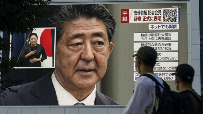 Shinzo Abe adalah perdana menteri dengan masa jabatan terlama di Jepang.-EPA

