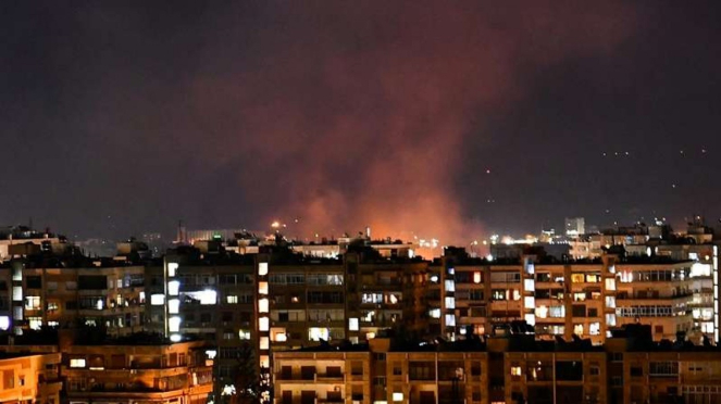 VIVA Militer: Ledakan di Damaskus, Suriah, akibat serangan udara militer Israel