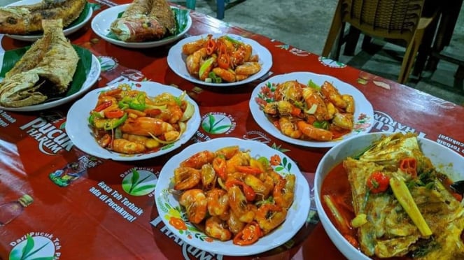 Menu di Pondok Asam Pedas Pak Wahab