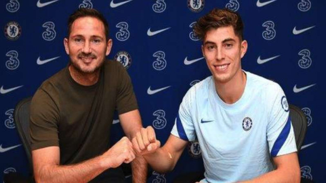 Lampard dan Kai Havertz setelah gabung Chelsea