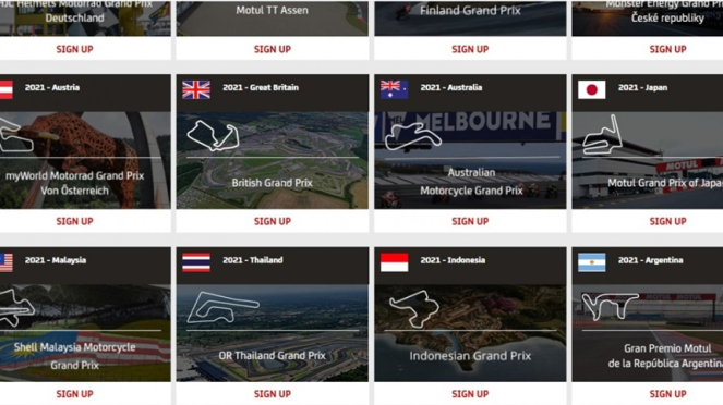 Potongan gambar informasi tiket MotoGP Indonesia 2021