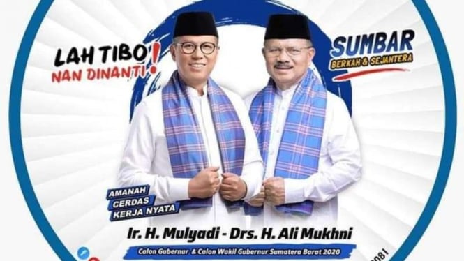 Ir. H. Mulyadi dan Drs. H. Ali Mukhni calon Gubernur dan Wakil Gubernur Sumbar.