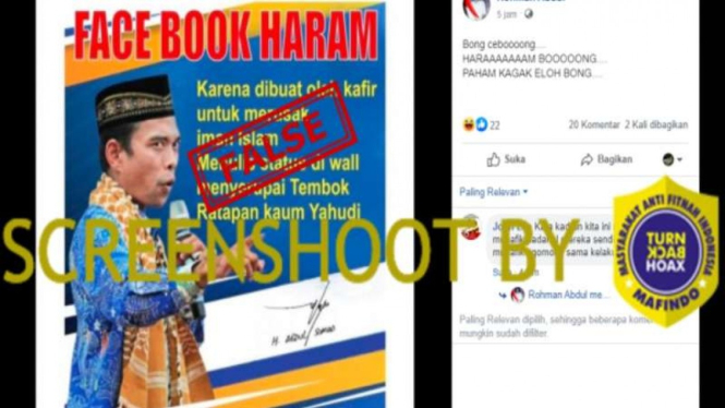 Hoax Ustaz Abdul Somad sebut Facebook haram