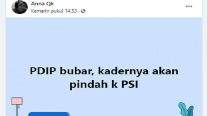 Hoax PDIP bubar