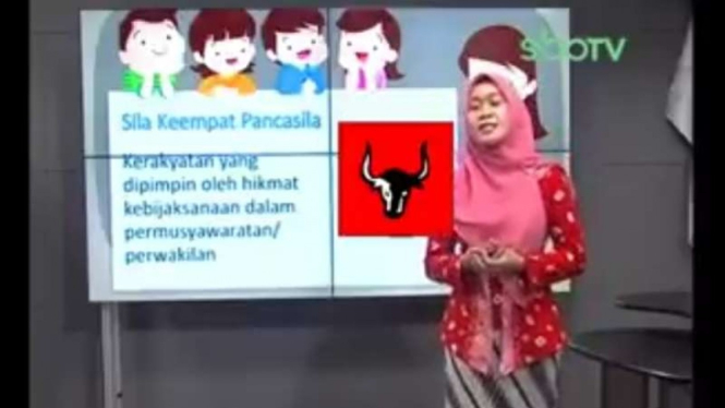 Screenshot tayangan GURUku di SBOTV yang sudah diedit.