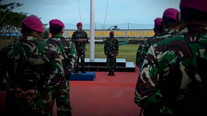 VIVA Militer: 13 petarung buaya muara Batalyon Marinir Pertahanan Pangkalan XI