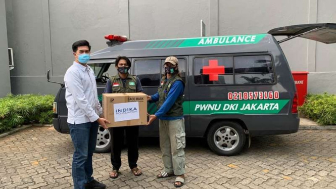 Bantuan 50 ribu masker diberikan Indika Foundation ke NU-Care LAZISNU