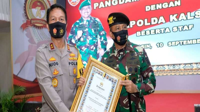 Kapolda Kalsel Irjen Nico Afinta dan Pangdam Mulawarman Mayjen TNI Heri Wiranto