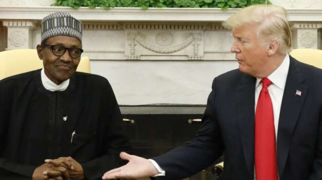 VIVA Militer: Presiden Nigeria, Muhammadu Buhari, dan Presiden AS, Donald Trump