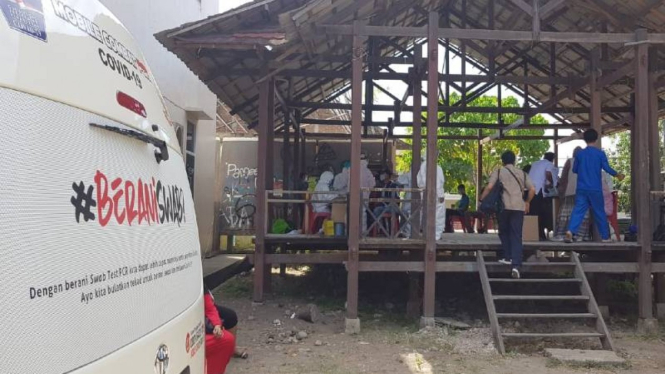 Salah Satu Tempat Tes Swab Massal di Kota Makassar