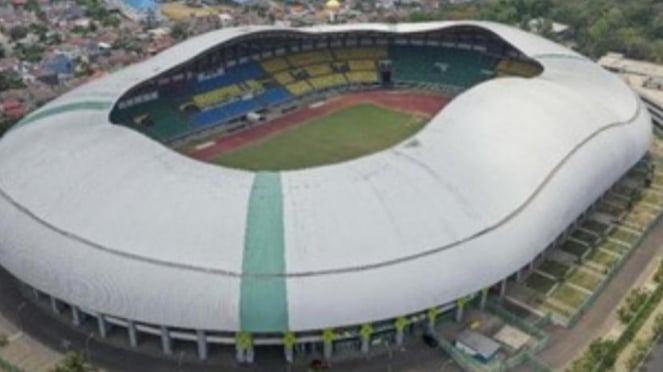 Stadion Patriot Chnadrabhaga Kota Bekasi (foto Antara/Nur Terbit)