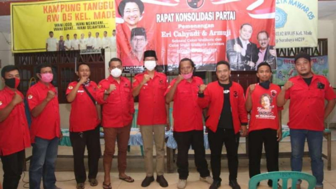 Konsolidasi PDIP dalam pemenangan Eri Cahyadi-Armudji di Pilkada Surabaya.