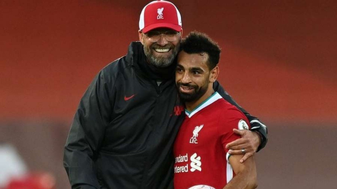 Mohamed Salah dan manajer Liverpool, Juergen Klopp