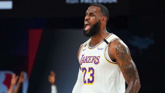 Pemain LA Lakers, LeBron James.