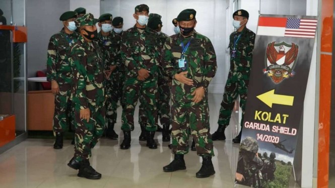 VIVA Militer: Pangidivif 1 Kostrad Kunjungi Latma Garuda Shield-14/2020