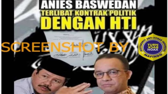 Hoax Anies kontrak politik dengan HTI