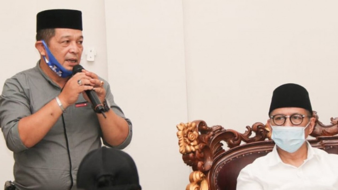 Tokoh masyarakat Padang Pariaman H. Zulhendrayani dan Cagub Mulyadi