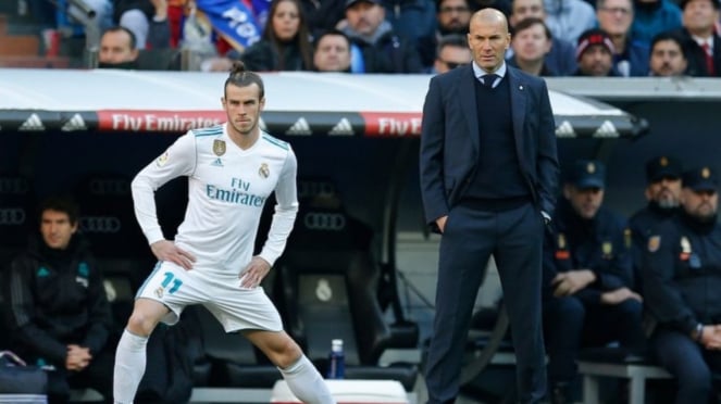 Gareth Bale dan Zinedine Zidane. 