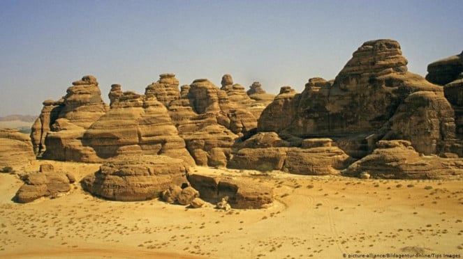 Gurun Nefud di Arab Saudi.