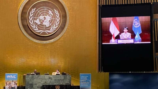 Menlu RI Retno Marsudi menghadiri secara virtual peringatan 75 tahun PBB