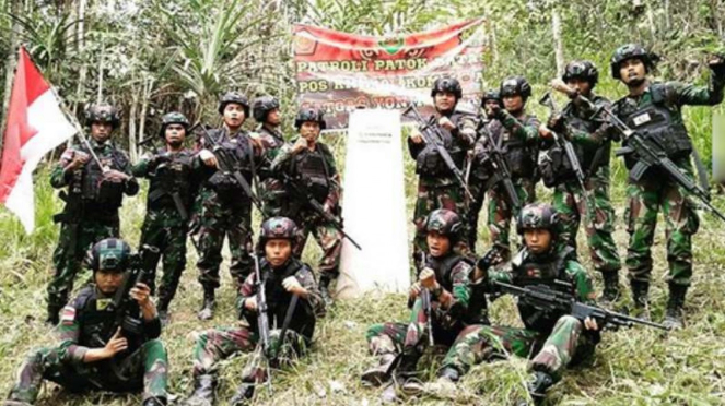 VIVA Militer: Prajurit Yonif 312/Kala Hitam TNI.