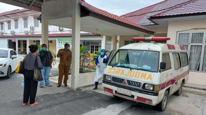 Jenazah pasien COVID-19 saat di RSUD Deli Serdang.